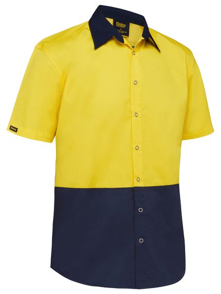 Bisley BS1442 Two Tone Hi Vis Shirt Short Sleeve at National Workwear Gold Coast Australia