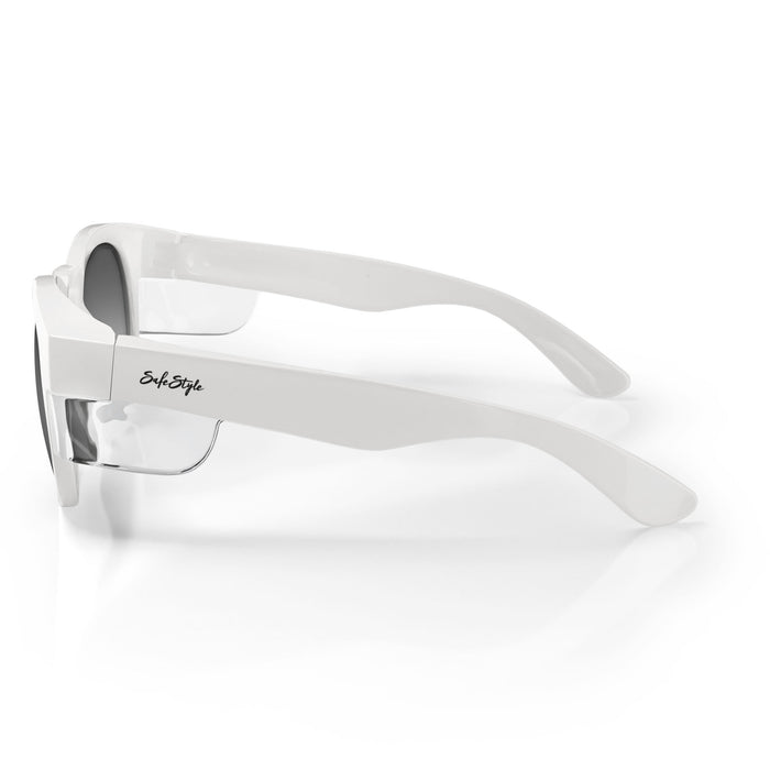 SafeStyle CRWP100 Cruisers White Frame/Polarised UV400 safety sunglasses at National Workwear Gold Coast Australia
