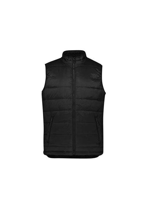 Biz Collection J211M Alpine Mens Puffer Vest, high quality affordable uniforms with optional embroidery, screen printing, digital printing at National Workwear Gold Coast Australia