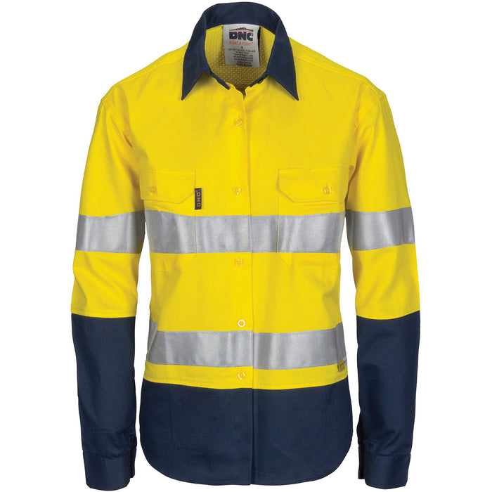 DNC 3749 Ladis HiVis L/W Shirt R/T, L/S