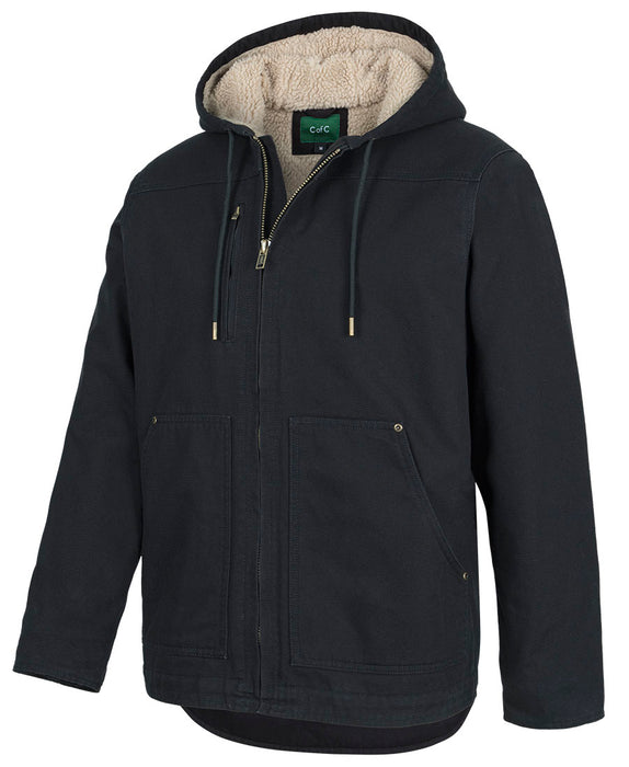 JBs 3BHJ 100% COTTON CANVAS - HOODED FLEECE LINED BARN JACKET