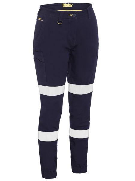 Bisley BPL6028T Womens Mid Rise Straight Leg Taped Cargo Cuffed Pant
