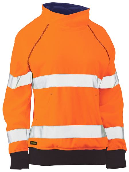 Bisley BKL6818T Womens L/S Taped Hi Vis Fleece Jumper