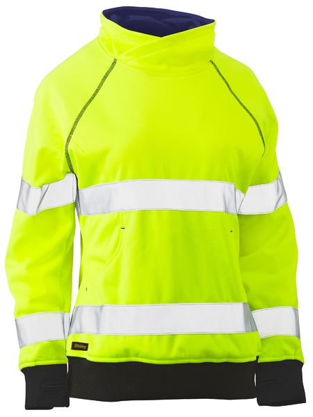 Bisley BKL6818T Womens L/S Taped Hi Vis Fleece Jumper