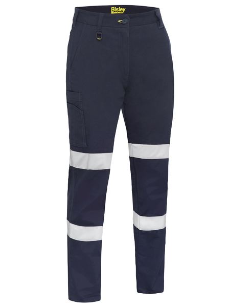 Bisley BPLC6008T Woman's Taped Stretch Cotton Drill Cargo Pants