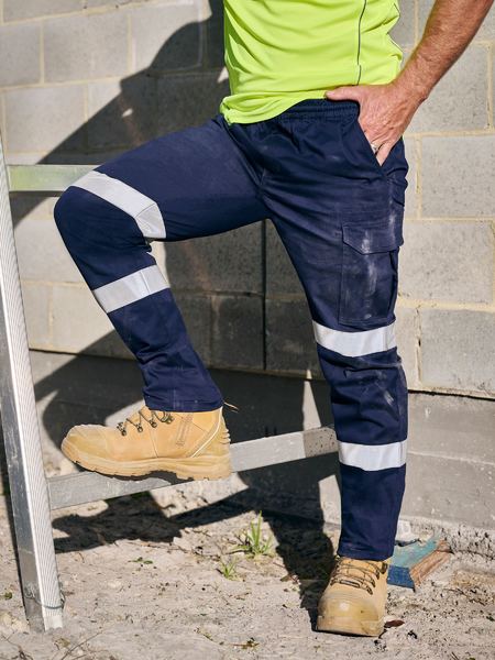 Bisley BPC6029T Taped Biomotion Stretch Cotton Drill Cargo Cuffed Pants