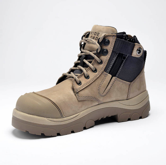 Wide Load 690SZ Stone 6 Inch Steel Cap Zip Safety Boot — National ...