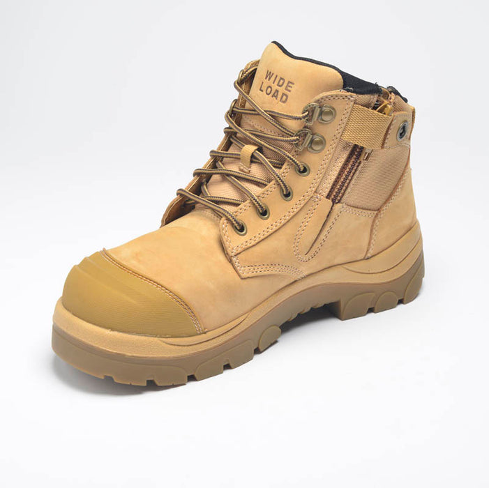 Wide Load 690WZ Wheat 6 Inch Zip Side Safety Boot
