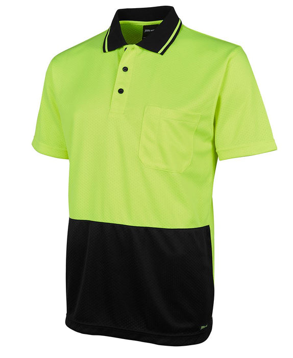 JBs Wear 6HJNC Hi Vis Jacquard Non Cuff Polo