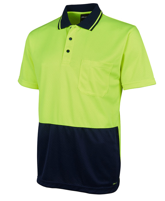 JBs Wear 6HJNC Hi Vis Jacquard Non Cuff Polo
