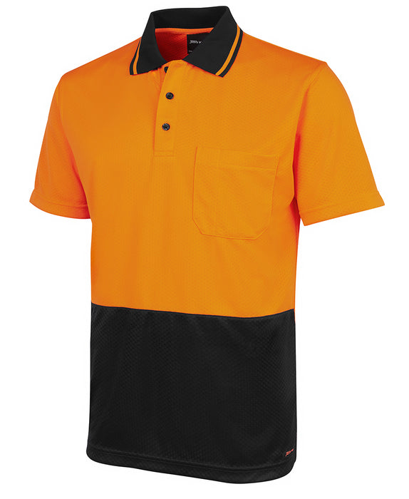 JBs Wear 6HJNC Hi Vis Jacquard Non Cuff Polo