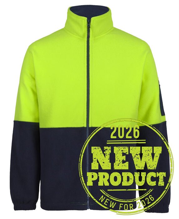 JB's 6HVPE Hi Vis Full Zip Polar Fleece Jumper