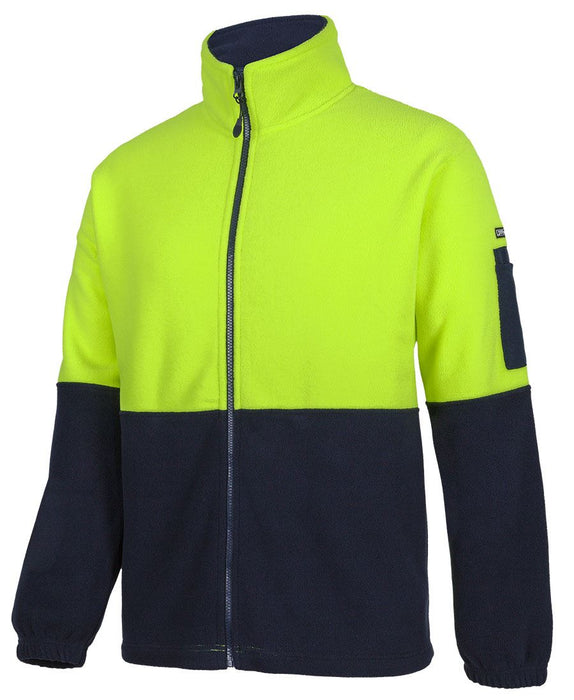 JB's 6HVPE Hi Vis Full Zip Polar Fleece Jumper