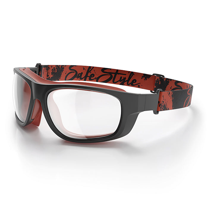 SafeStyle® Switches Matte Black/Red Frame Clear Lens