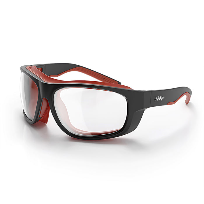 SafeStyle® Switches Matte Black/Red Frame Clear Lens