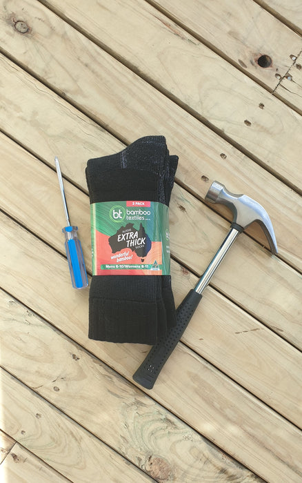 Bamboo Textiles Aussie Extra Thick Bamboo Socks (3 Pack)