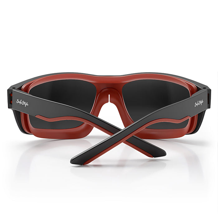 SafeStyle® Switches Matte Black/Red Frame Grey Polarised Lens