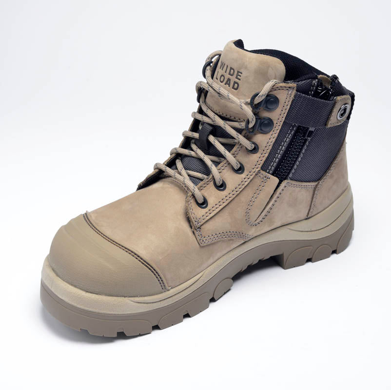 Wide Load 690SZ Stone 6 Inch Steel Cap Zip Safety Boot — National ...