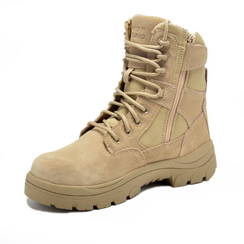 Wide Load 790SZN - 8INCH SAND SOFT TOE ZIP / LACE UP BOOT — National ...