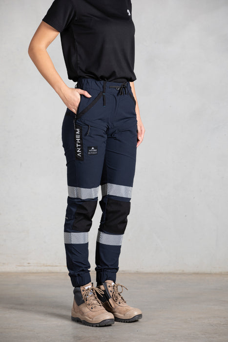 Anthem Women's Triumph Pant with Tape - P103WR 150 GSM 90% Nylon 10% Spandex Ripstop