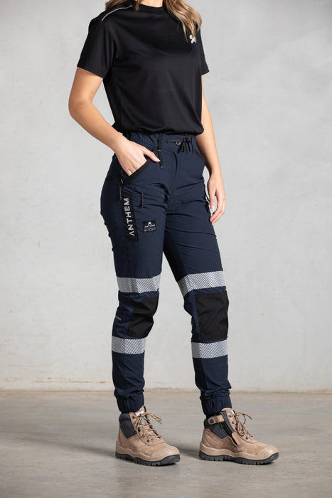 Anthem Women's Triumph Pant with Tape - P103WR 150 GSM 90% Nylon 10% Spandex Ripstop