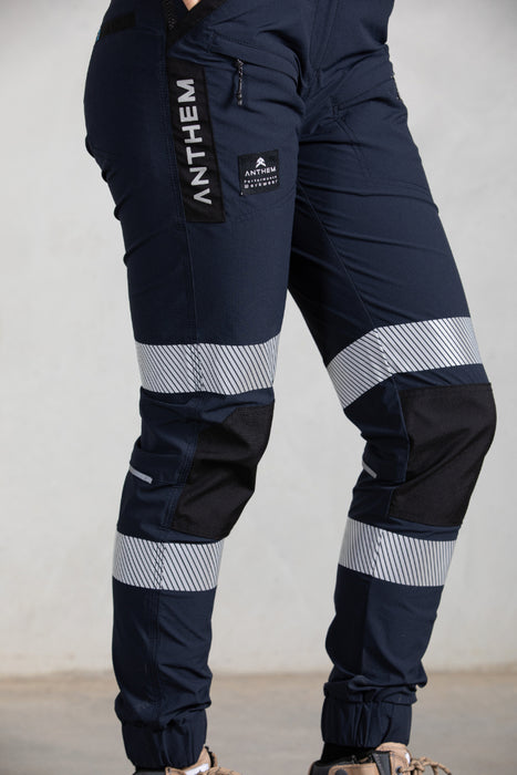 Anthem Women's Triumph Pant with Tape - P103WR 150 GSM 90% Nylon 10% Spandex Ripstop