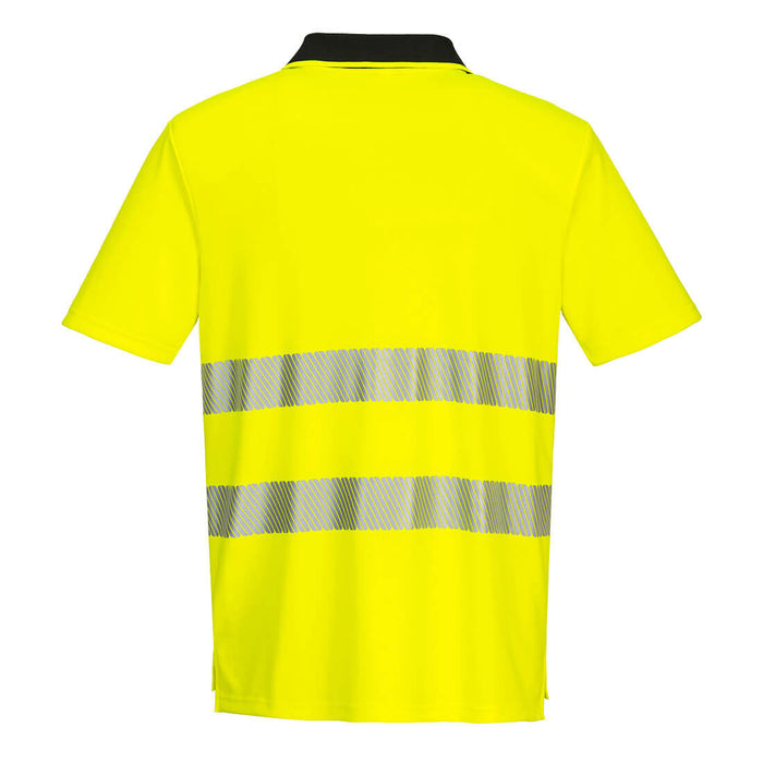 Portwest DX412 Hi Vis Taped - Zip Neck Polo