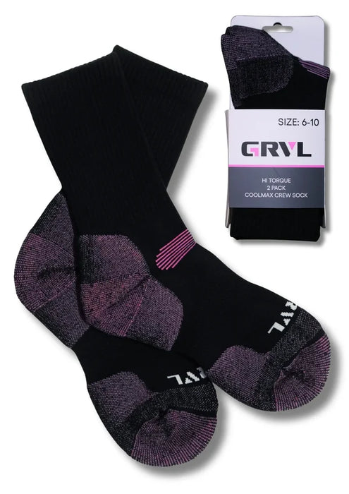 GRVL - S7 WOMANS HI TORQUE COOLMAX 2 PACK Crew Socks
