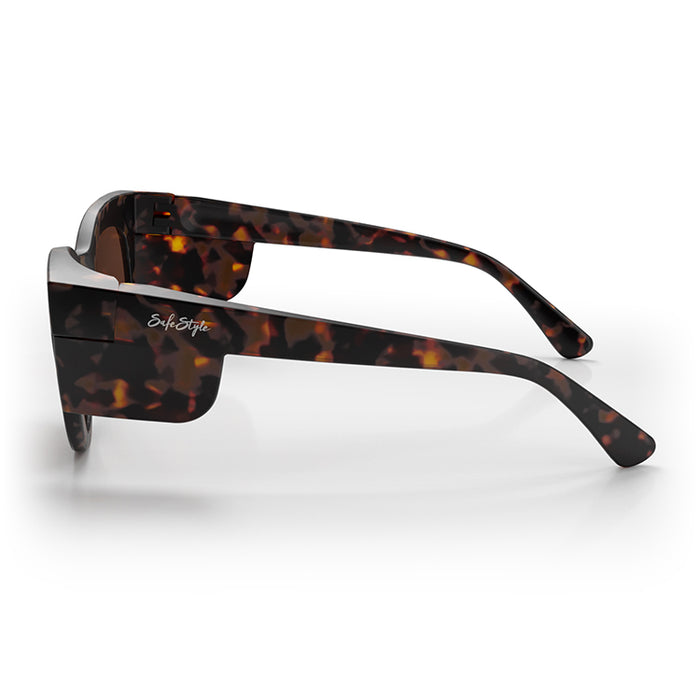 SAFESTYLE Harps Matte Tort Frame Brown Polarised Lens