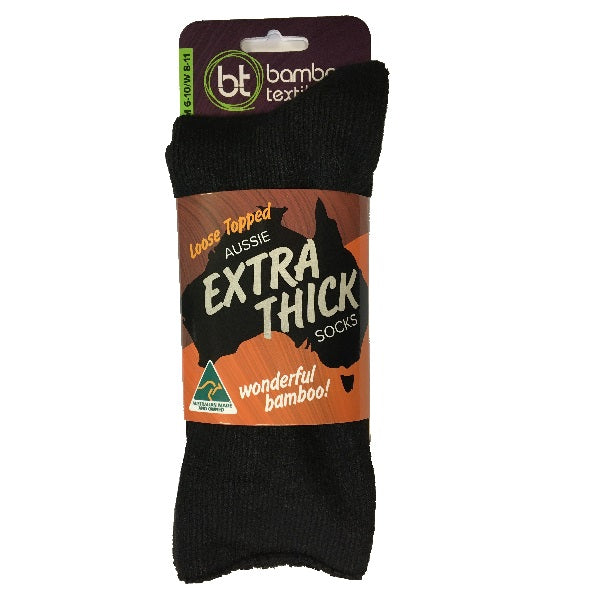 Bamboo Textiles Aussie Loose Top Extra Thick Socks