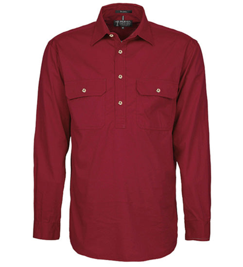 Ritemate RM200CF Mens Pilbara Closed Front L/S Shirt
