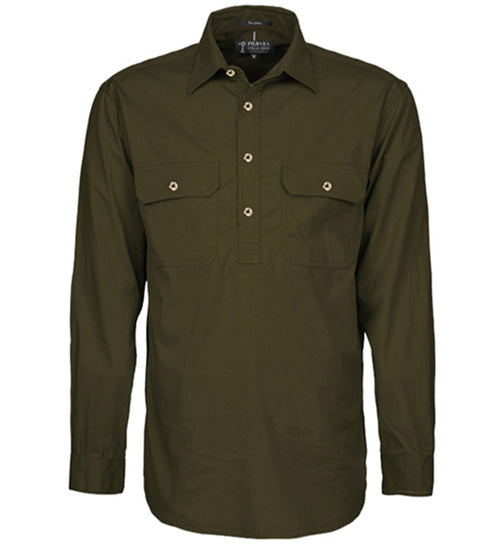 Ritemate RM200CF Mens Pilbara Closed Front L/S Shirt