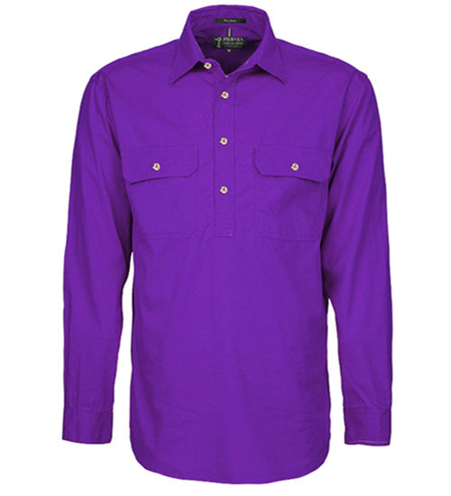 Ritemate RM200CF Mens Pilbara Closed Front L/S Shirt
