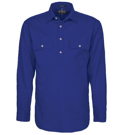 Ritemate RM200CF Mens Pilbara Closed Front L/S Shirt
