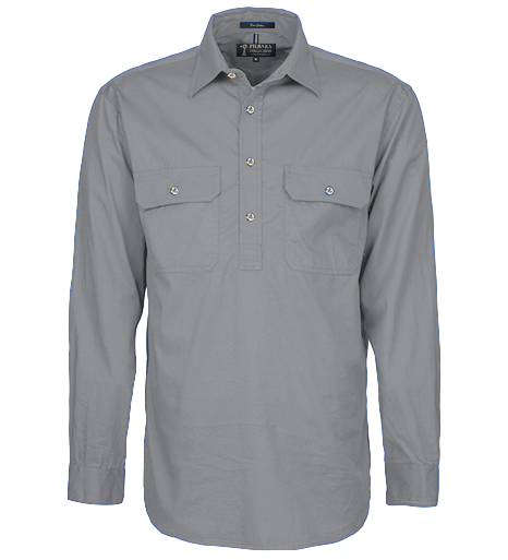Ritemate RM200CF Mens Pilbara Closed Front L/S Shirt