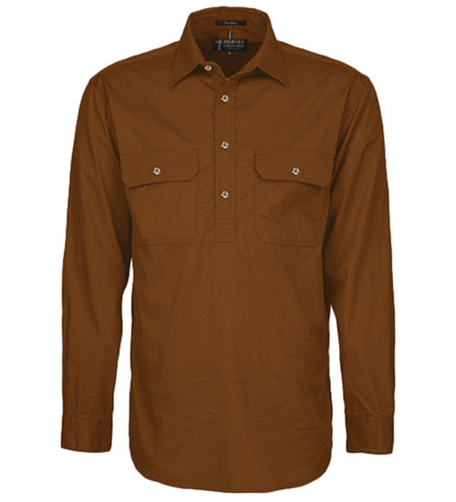 Ritemate RM200CF Mens Pilbara Closed Front L/S Shirt