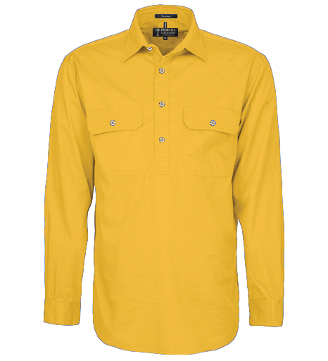 Ritemate RM200CF Mens Pilbara Closed Front L/S Shirt