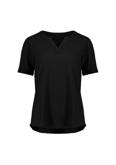 Biz Corporate RU568LS Ruché Womens Short Sleeve Shirt