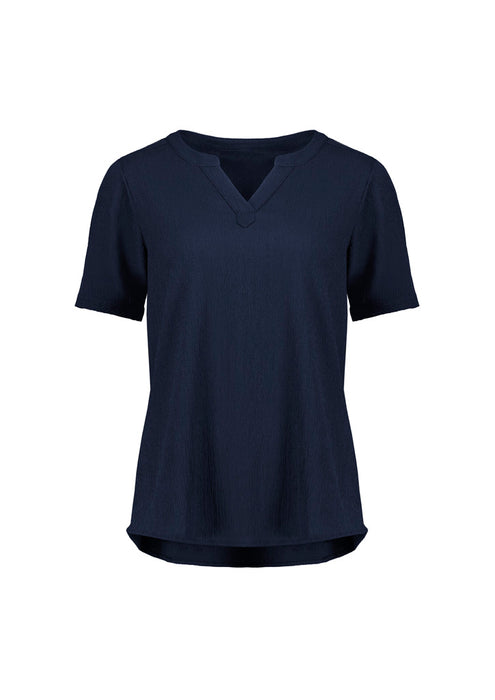 Biz Corporate RU568LS Ruché Womens Short Sleeve Shirt