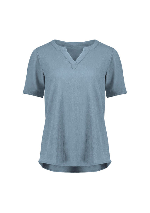 Biz Corporate RU568LS Ruché Womens Short Sleeve Shirt