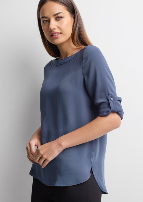 Biz Collection S828LL Madison Ladies Boatneck Blouse