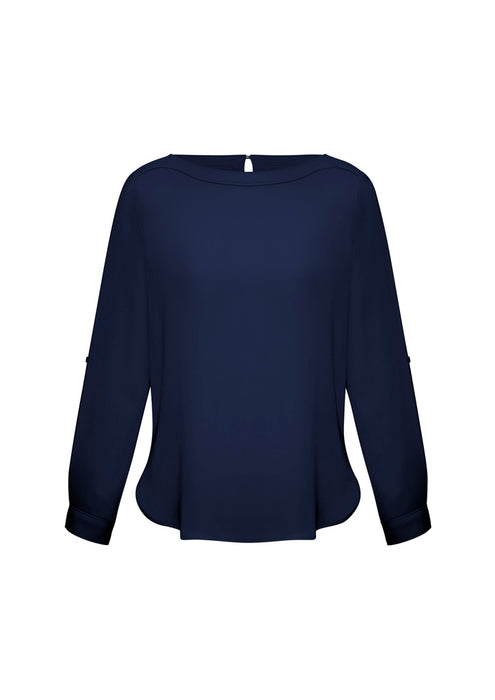 Biz Collection S828LL Madison Ladies Boatneck Blouse