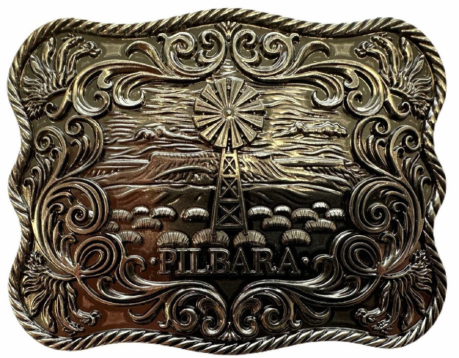 Ritemate RMPW006 Pilbara Western Rodeo Buckle Navajo Leather Belt