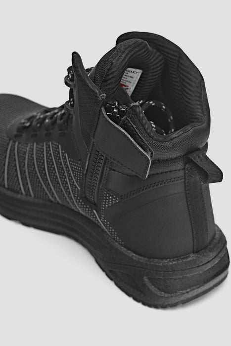 Syzmik ZFL502 UltraLite Mid Cut Zip Black Reflective