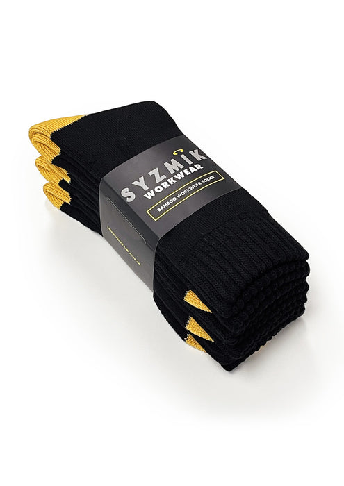 Syzmik ZMSOCK3 Unisex Bamboo Work Socks 3-Pk