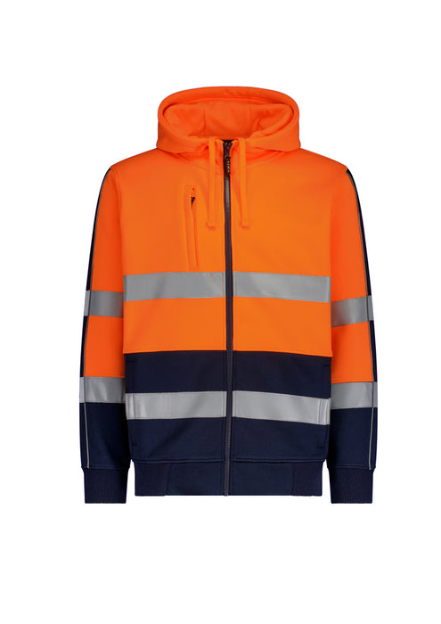 Syzmik ZT486 Unisex Hi Vis Full Zip Stretch Taped Hoodie