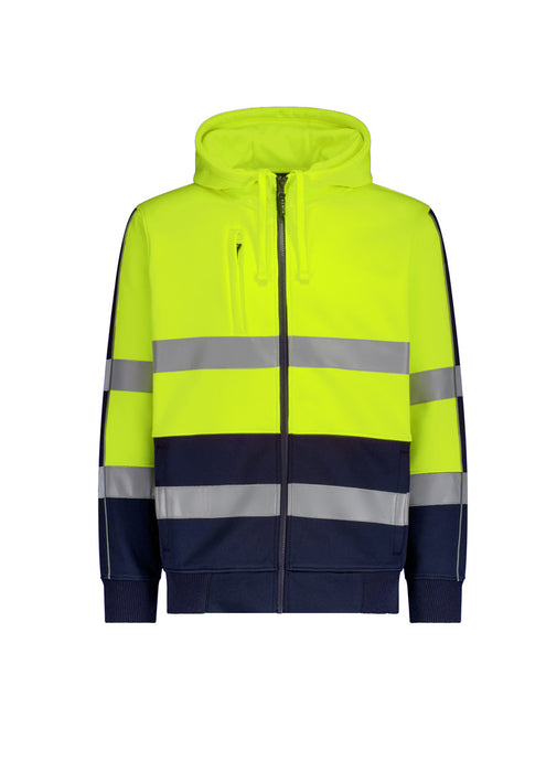 Syzmik ZT486 Unisex Hi Vis Full Zip Stretch Taped Hoodie
