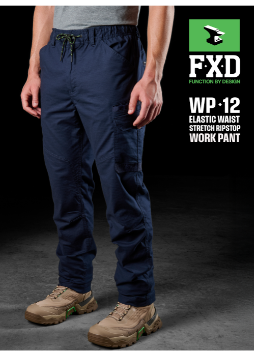 WP-12 ELASTIC WAIST STRETCH RIPSTOP WORK PANT