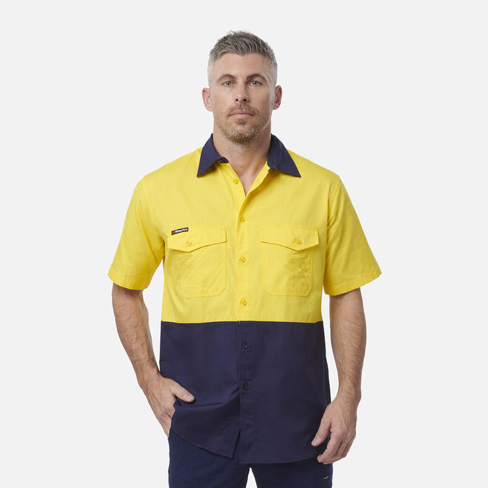 King Gee K54875 Workcool Vented Spliced Short Sleeve Shirt