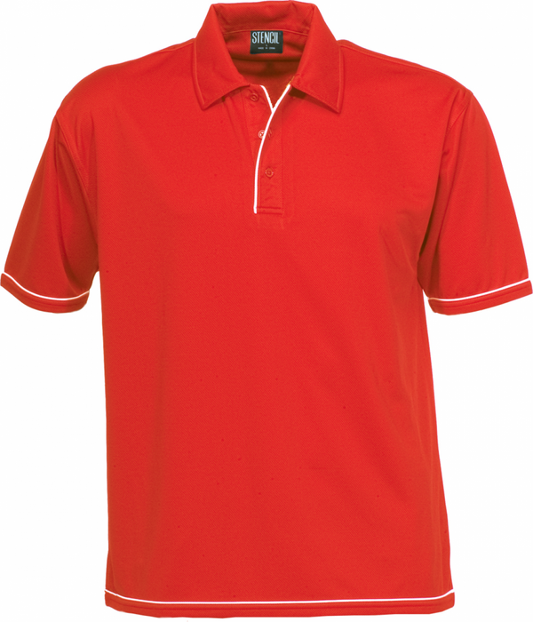 Stencil 1010B Mens Cool Dry Short Sleeve Polo, high quality affordable uniforms with optional embroidery, screen printing, digital printing, at National Workwear Gold Coast Australia